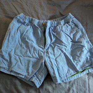 Chubbies Size L 4" In Seam Blue Flannel Lined Shorts